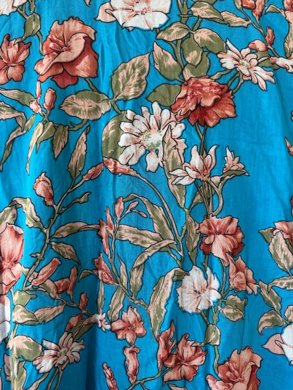 NWT Vintage Phases made in India Cotton Floral Boho Smocked Sundress L - Picture 4 of 7